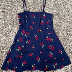 Dark blue cherry dress